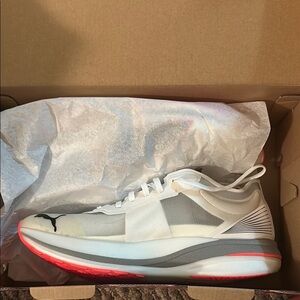 Puma White and Pink Athletic Sneakers